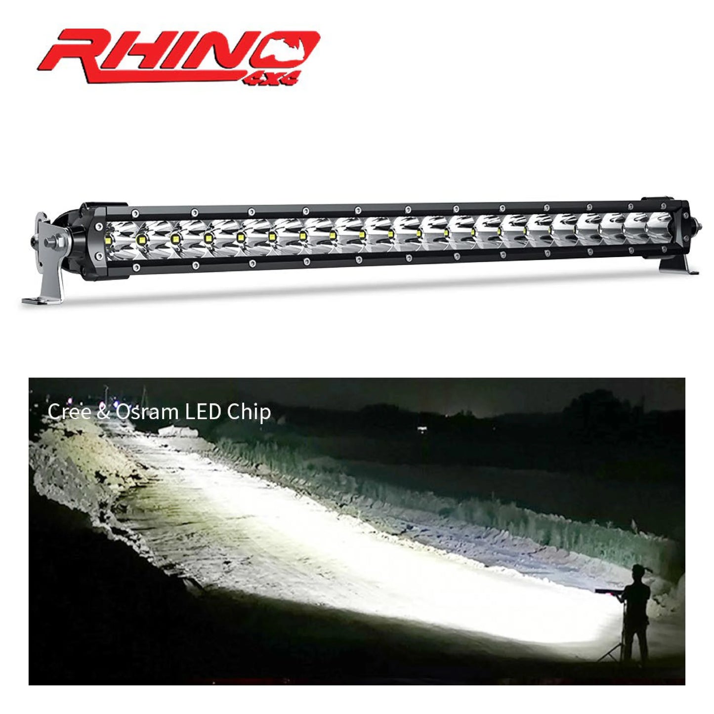 Single Light bar 20" Rhino 4x4