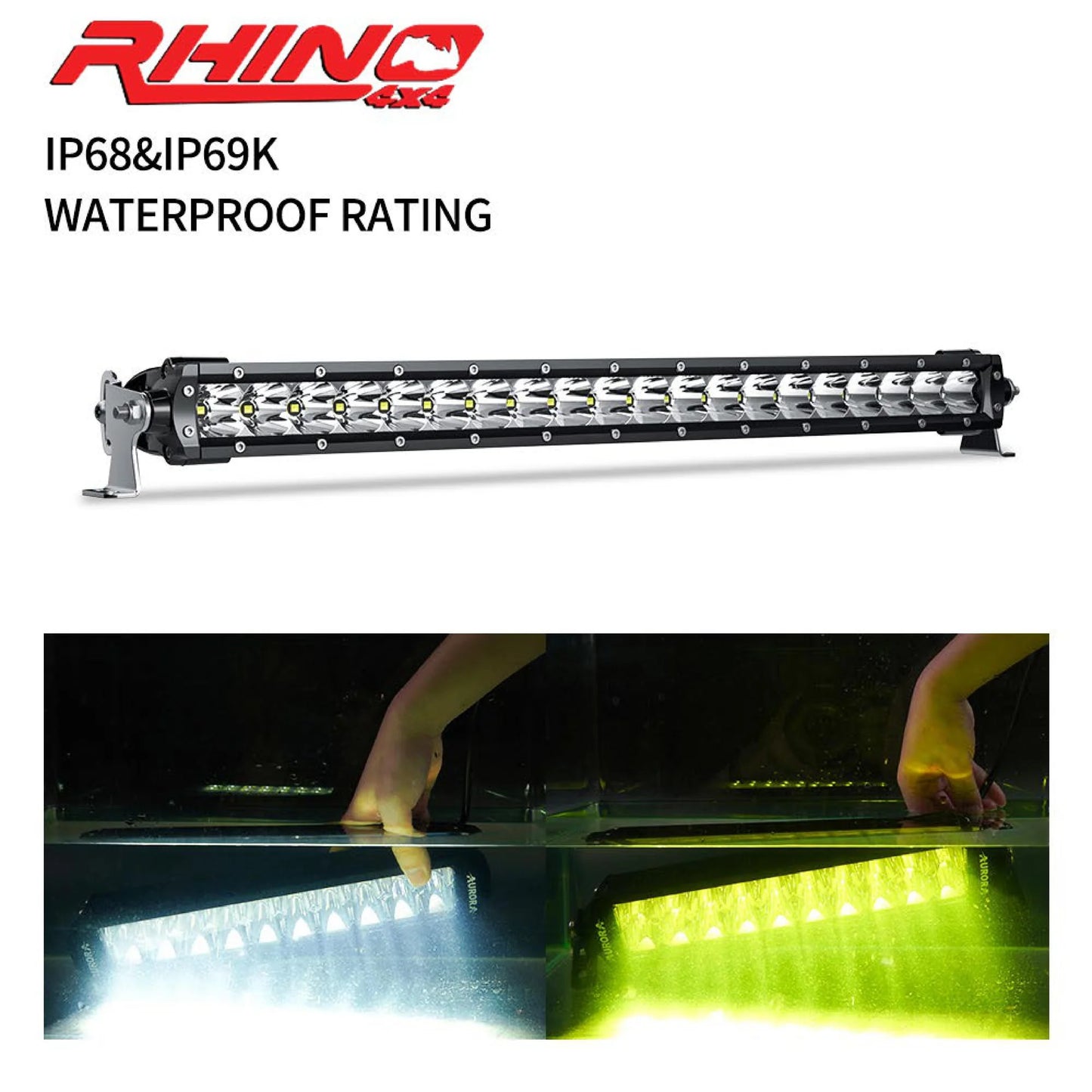 Single Light bar 20" Rhino 4x4